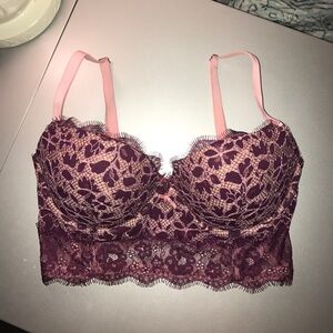 Victoria's Secret Purple and Pink Lace Bra